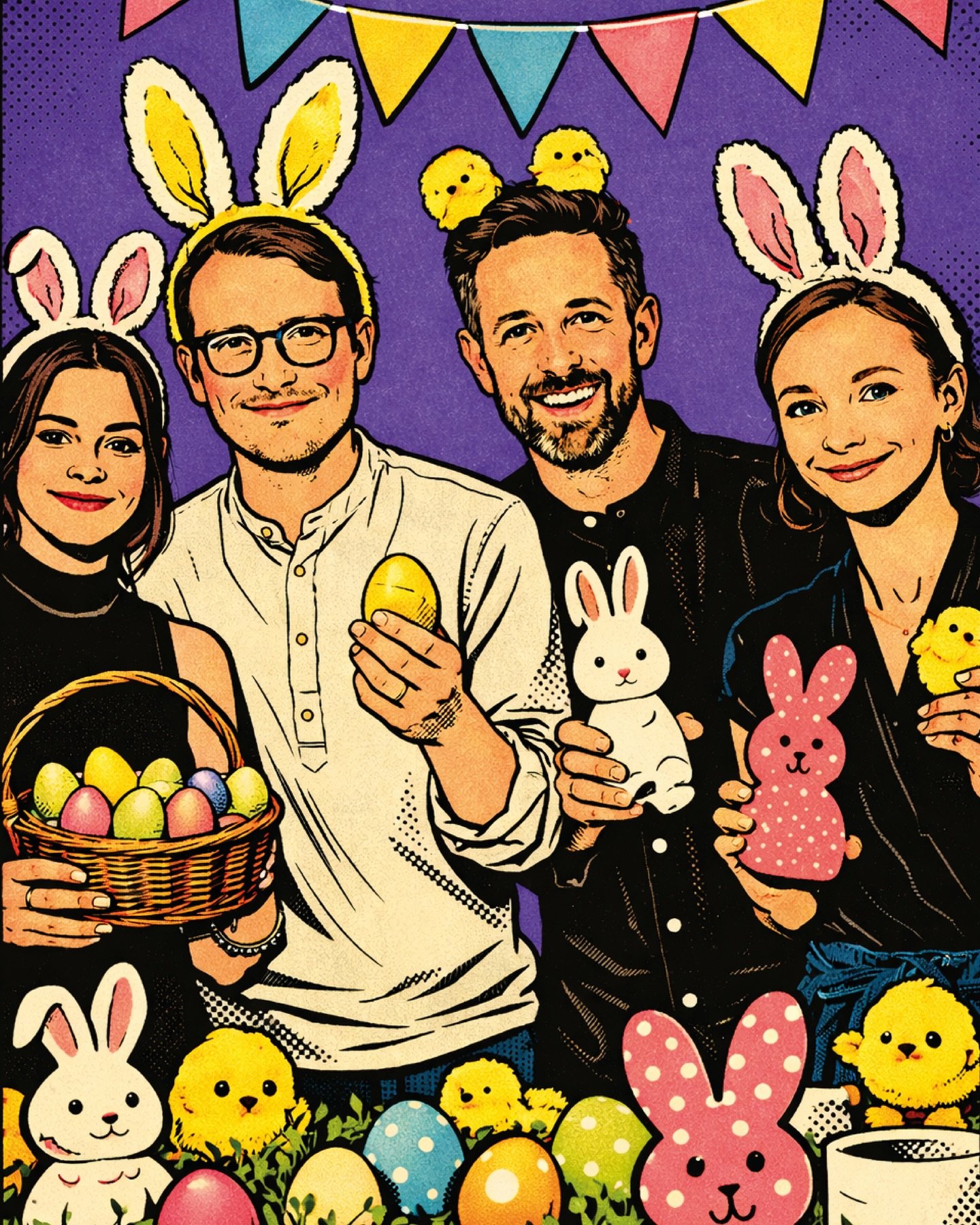 Ballmedia w&uuml;nscht Frohe Ostern
.
Kira, Chris, Georg &amp; Fiona w&uuml;nschen euch ein wundersch&ouml;nes Osterwochenende 🐣✨
.
Genie&szlig;t die letzten Tage der Ferien, tankt nochmal richtig Energie und lasst es euch gut gehen 💛
.
Wir freuen 