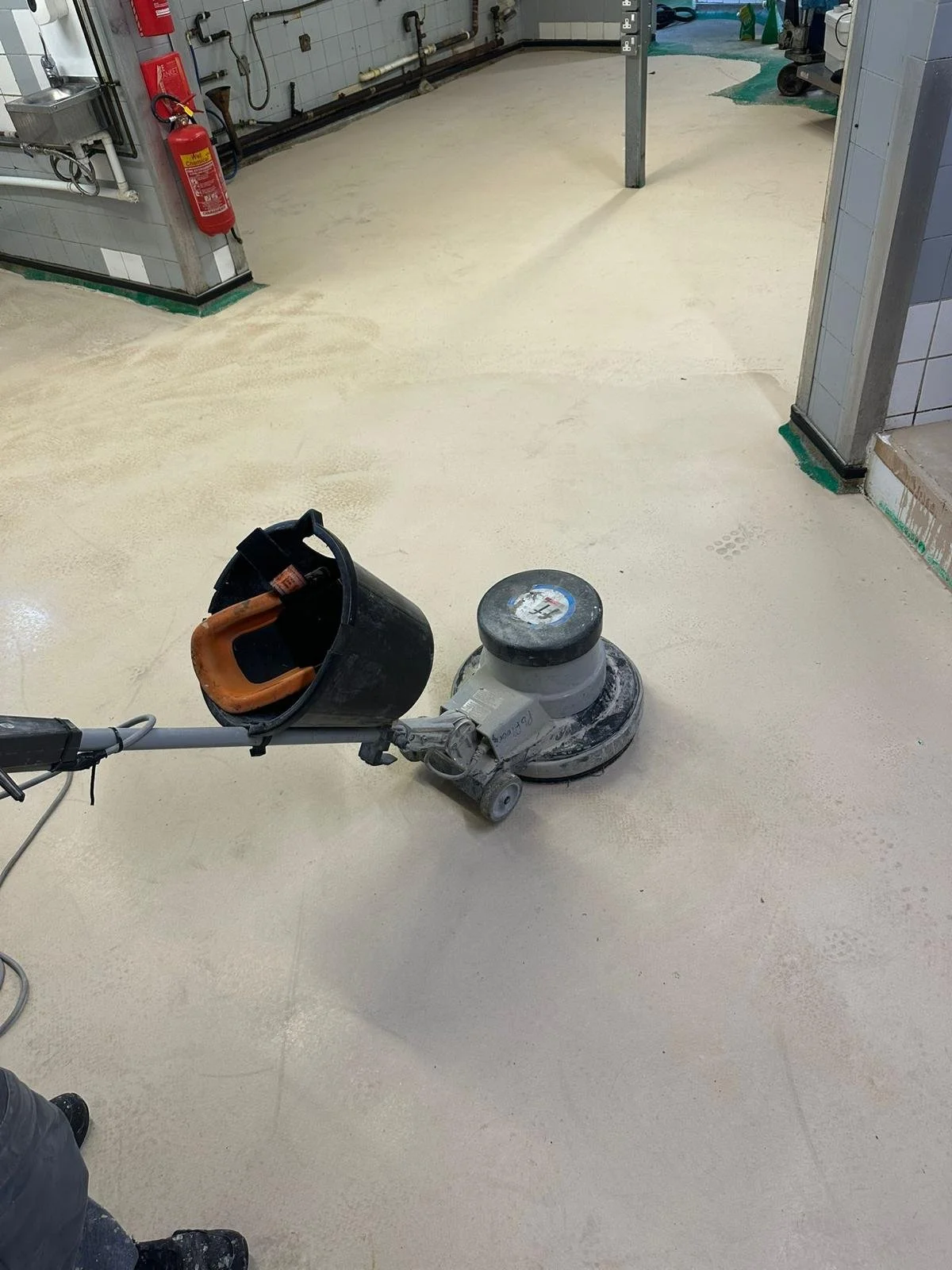 Finished laying Altro Stronghold flooring