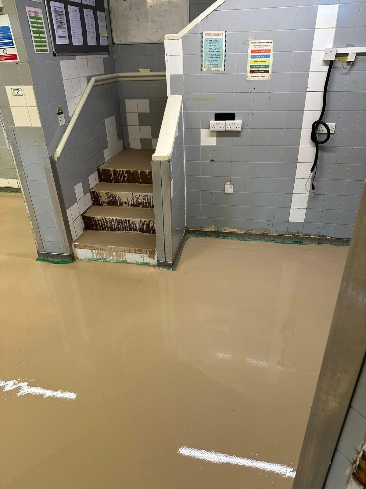 Preparring the floor for Altro Stronghold flooring