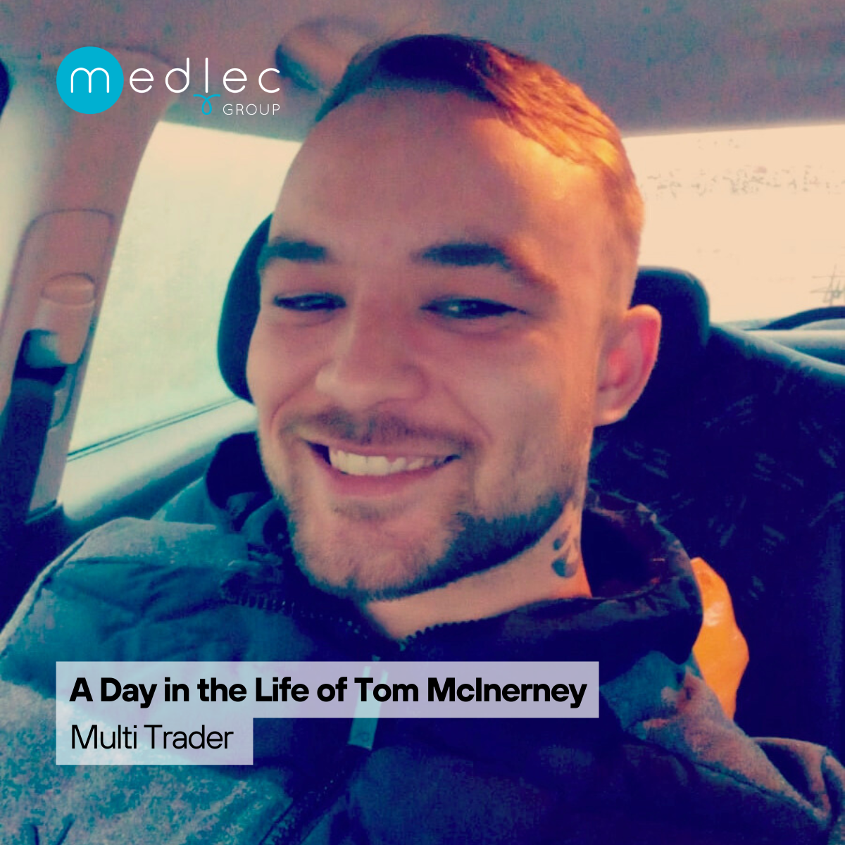 Image: Tom McInerney, Multi Trader at Medlec Group in his van