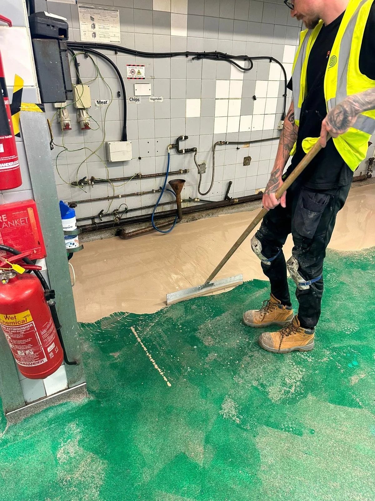Prepparing the floor