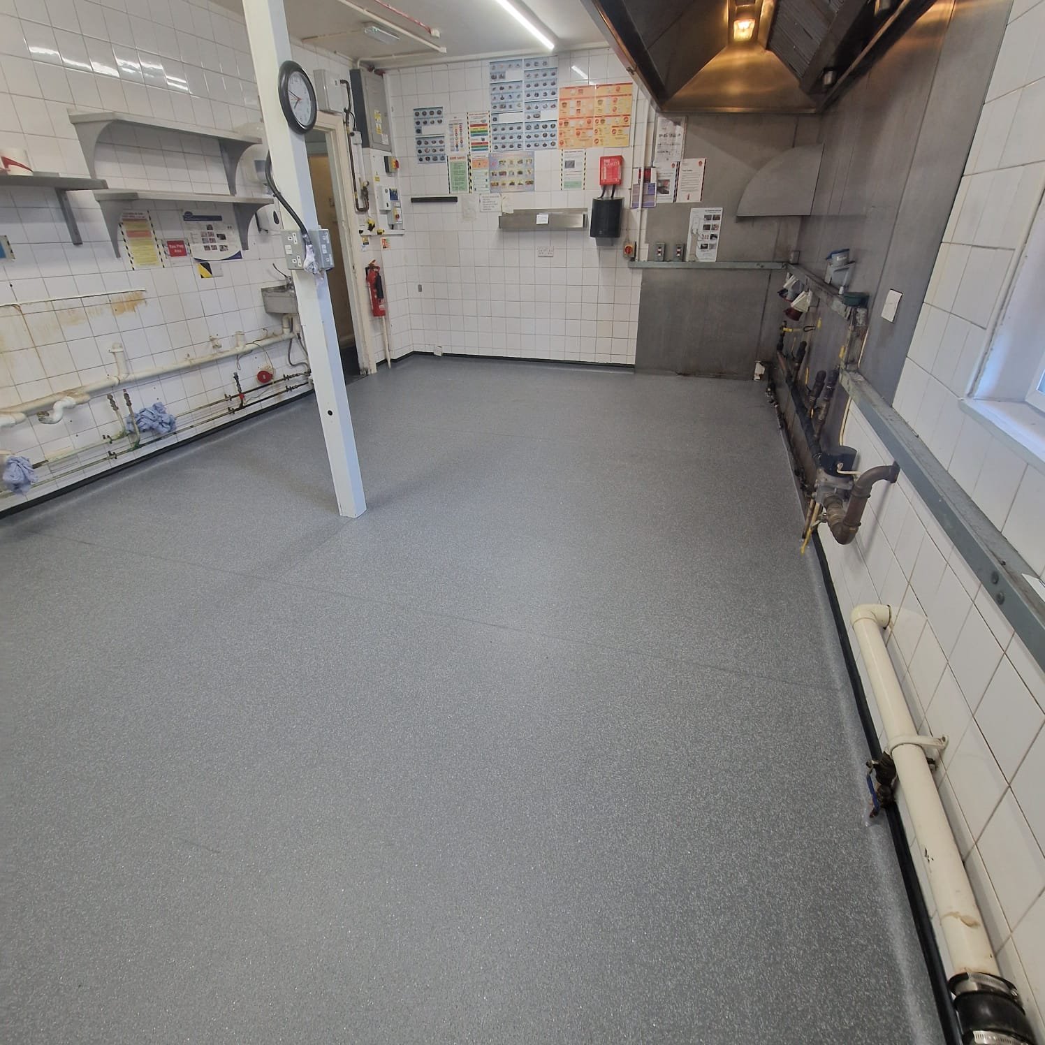 New floor lifted in a Kitchen pub in Sutton