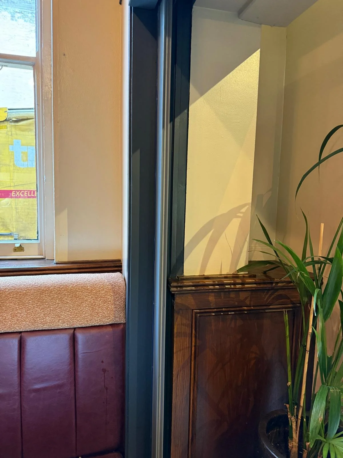 Image showing inside of the pub in Kensington and where the fire curtains are hidden