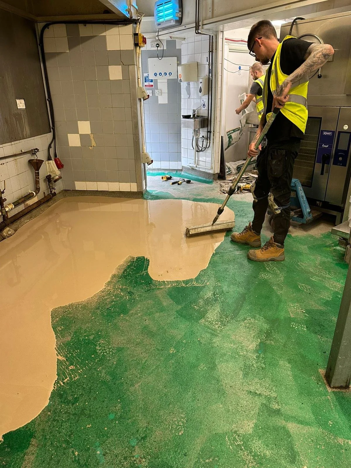 Preparring the floor for Altro Stronghold flooring