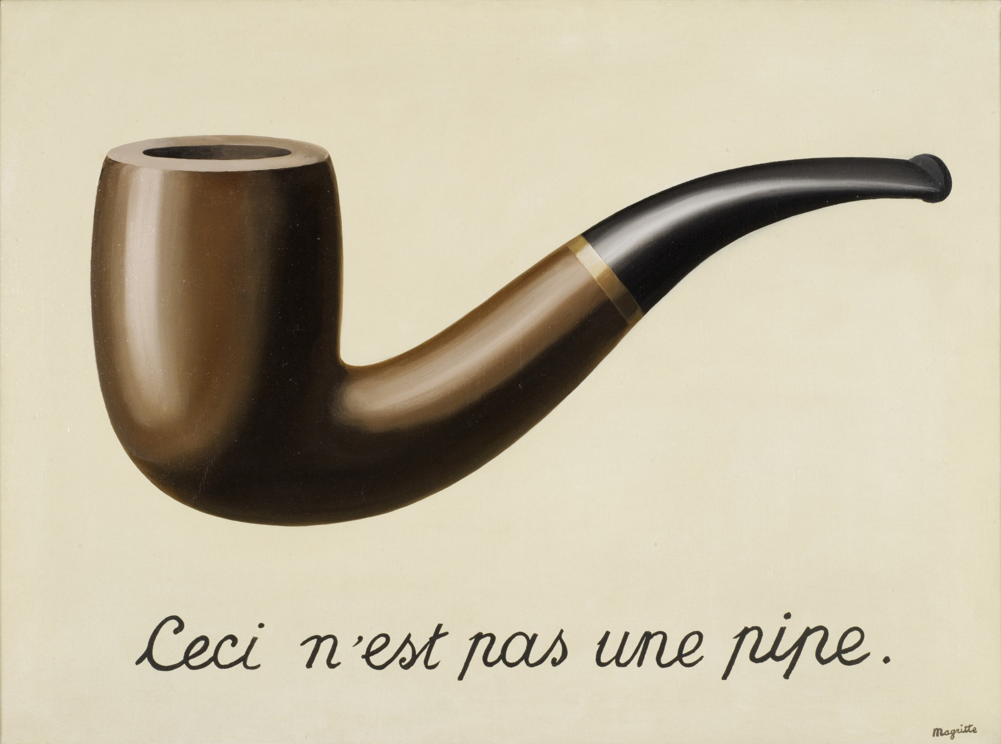  René Magritte,  Ceci n'est pas une pipe  (1929)   