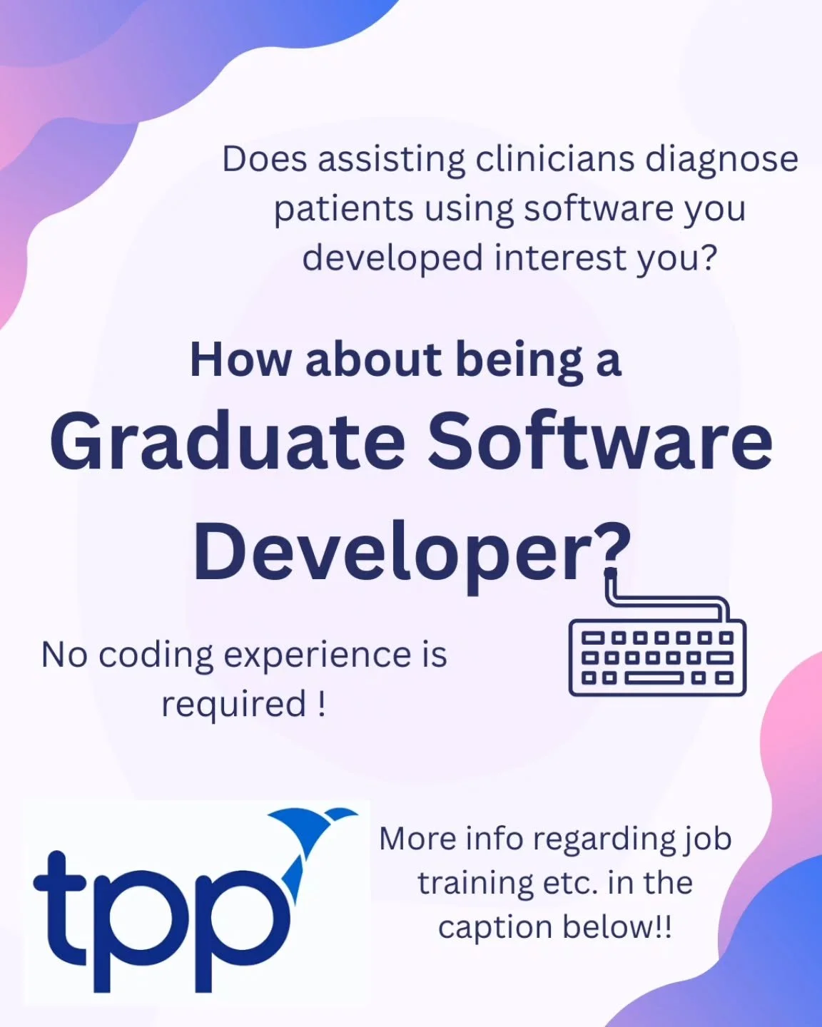 TPP is looking for bright and geeky graduates to join their Software Developer team. No experience is required, and many of their successful applicants have never programmed before. If you think logically and enjoy problem solving, then you have the 