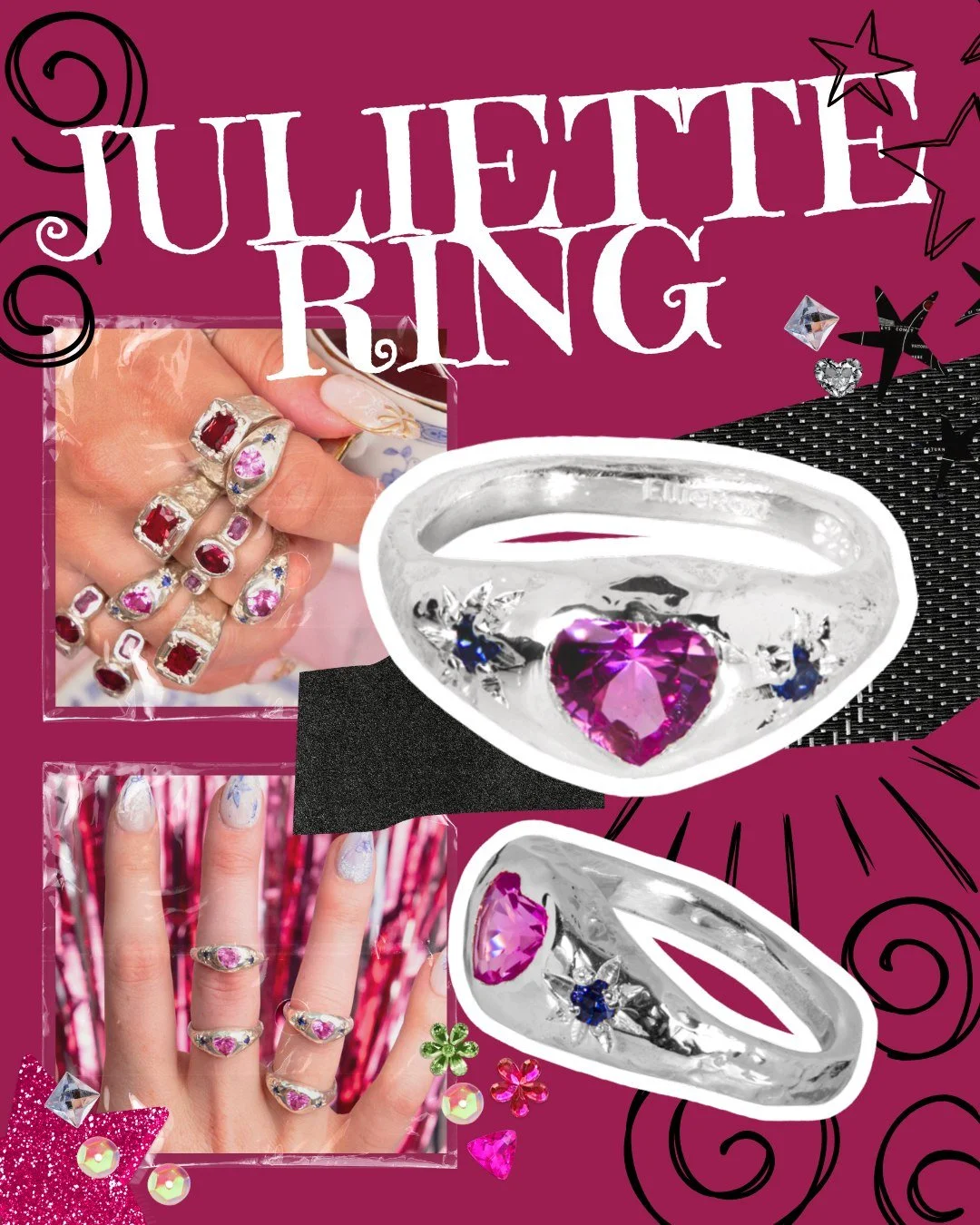 Up close with the Juliette Ring ✨
A pink sapphire heart + two blue sapphires for a fairytale romance.
Inspired by vintage rings, finished with modern melted silver, and handcrafted in our Boorloo (Perth) studio using recycled silver and ethically sou