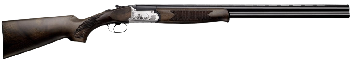 Repetierbüchse mit Holzschaft und Metalllauf, seitliche Ansicht