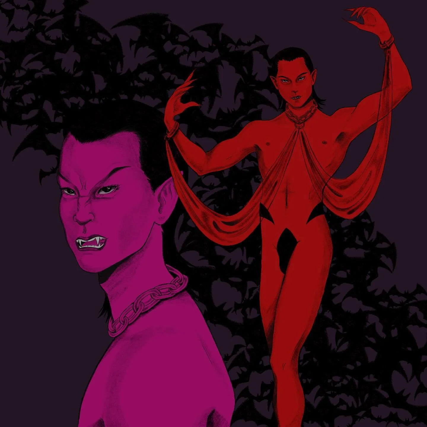 Day 3! 🧛🏻&zwj;♀️🖤&hearts;️

FUN FACT#2! I&rsquo;ve always been drawn to #vampires because of how queer coded and flamboyant they are, even if their portrayal in popular media can be incredibly annoying at times. I actually have an irrational fear 