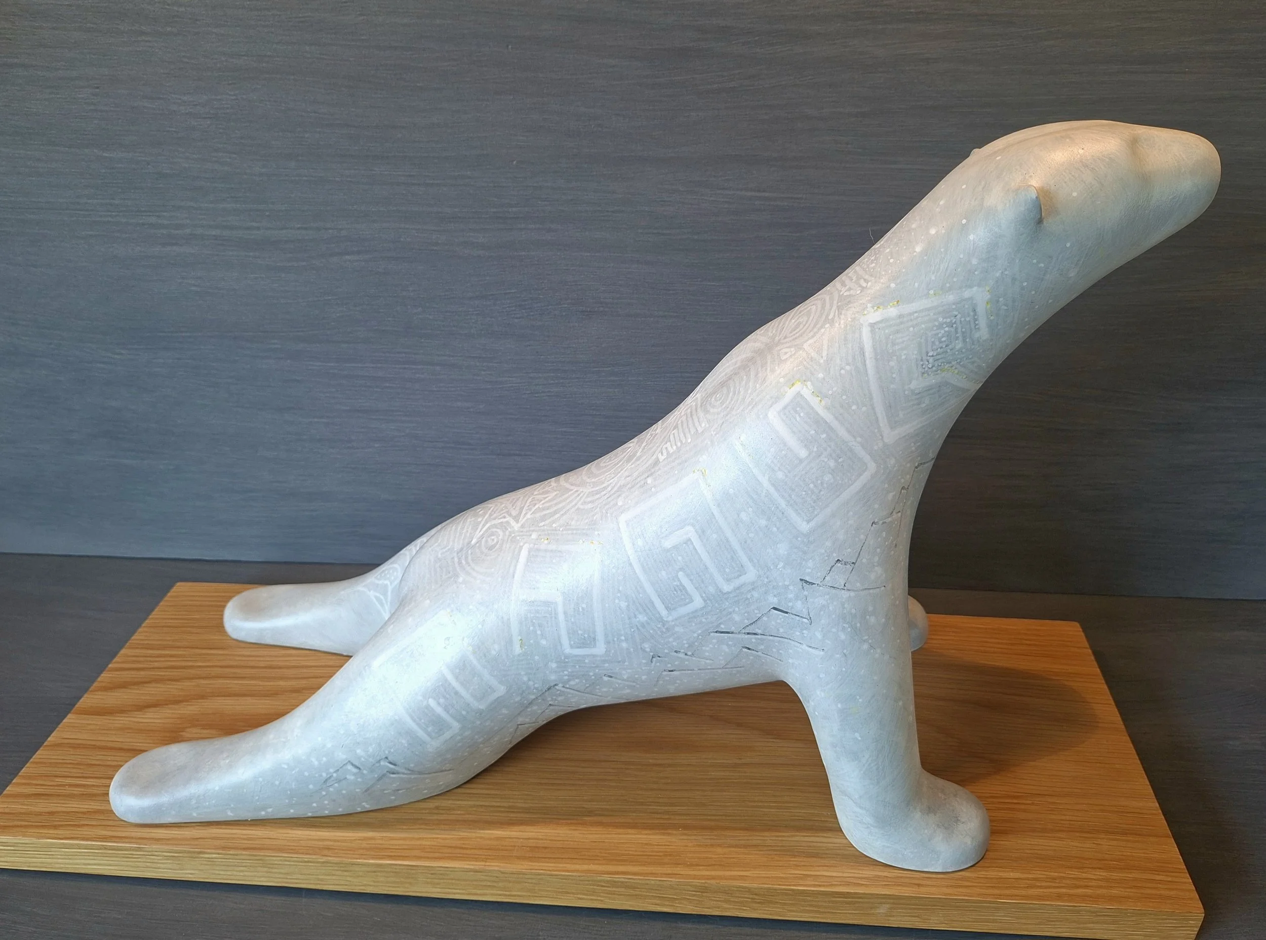 NANUK (NAOK) Oil Refinery Upward Bear
Nanuk aka Nanook.
Acrylic H36cm  W55cm  D22cm
£850.00