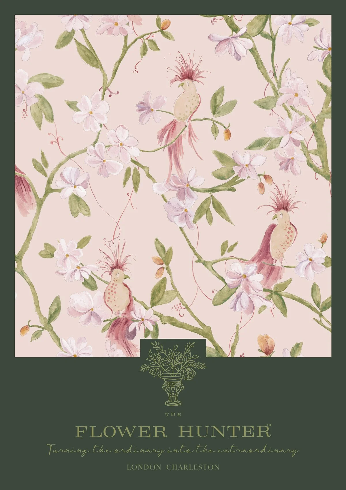 Amelie Wallpaper, Shell Pink