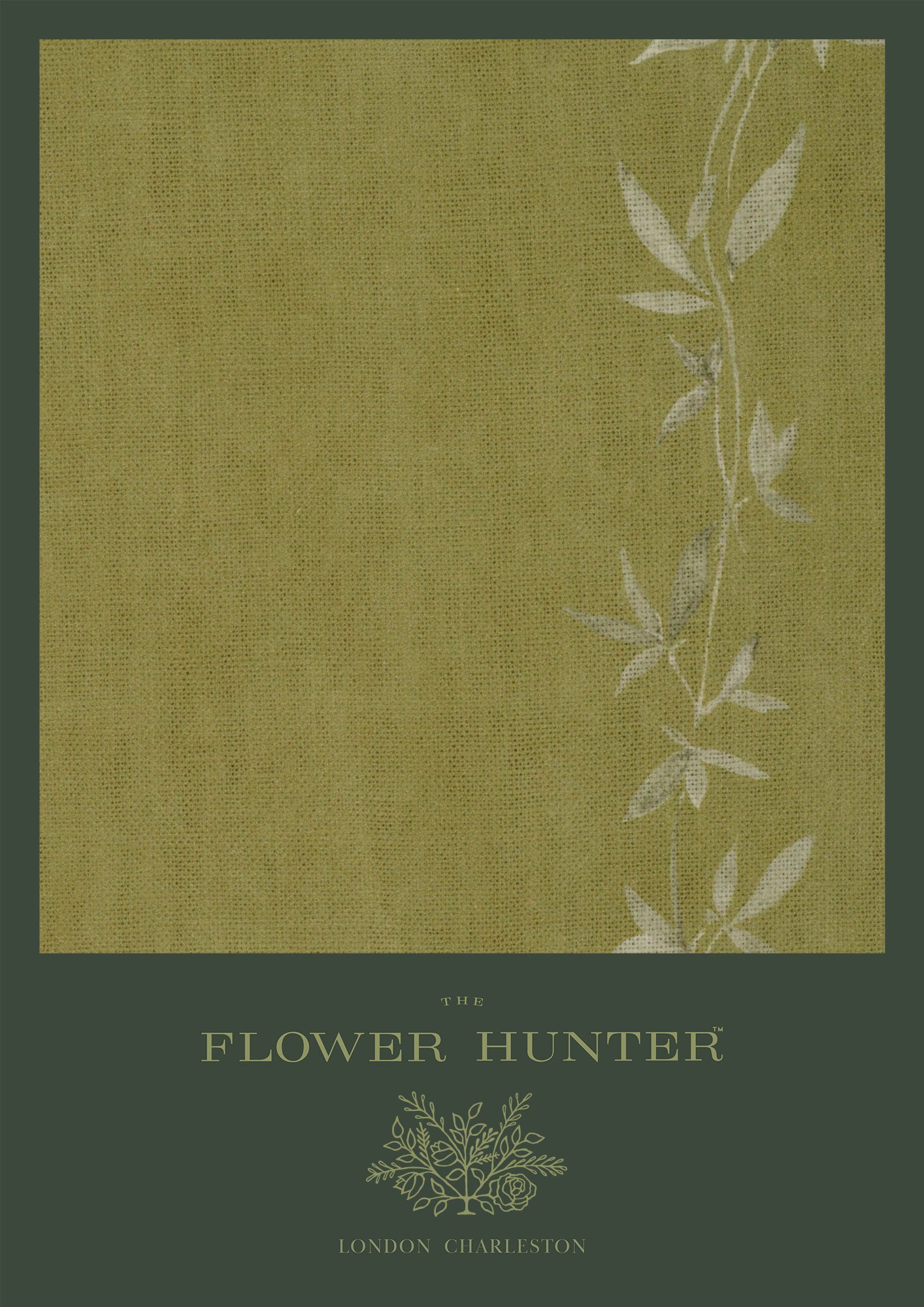 olive-green-floral-botanical-hand-painted-linen-fabric