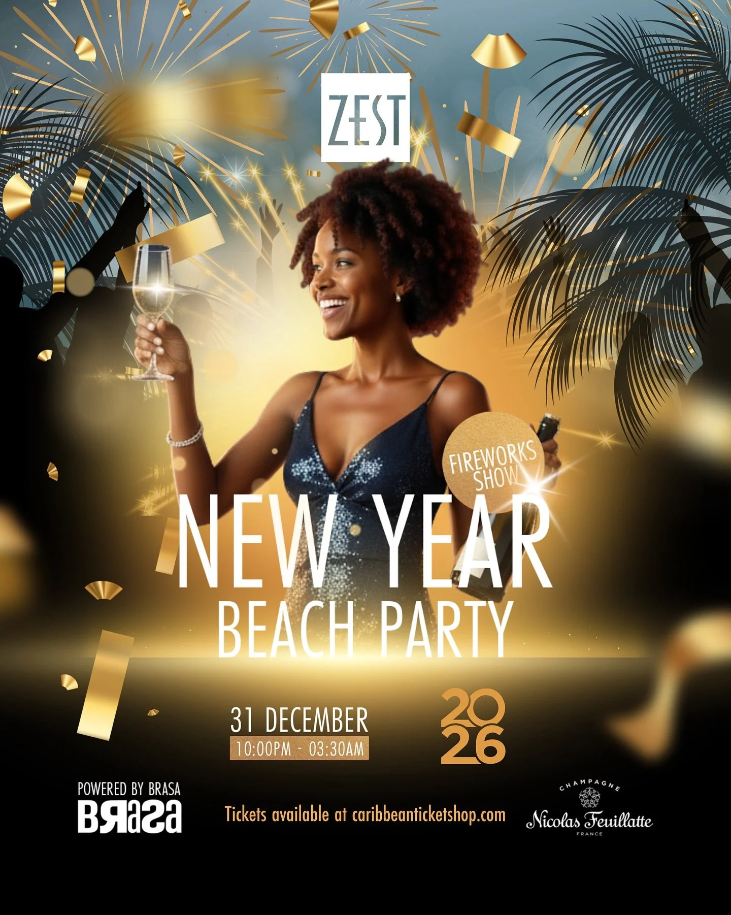 Counting down to the most magical night of the year&hellip; ✨

Celebrate New Year&rsquo;s Eve with your toes in the sand, a glass of champagne in hand on the beach with your friends. 

This is your sign to start 2026 at Zest &ndash; tropical, festive