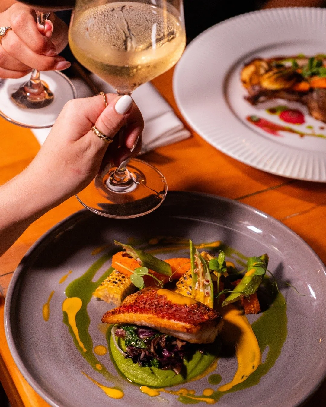 The pairing moment. 🍷
Pick your favorite dish and ask for wine recommendations that suits your dish perfectly! 

Reservations recommended!