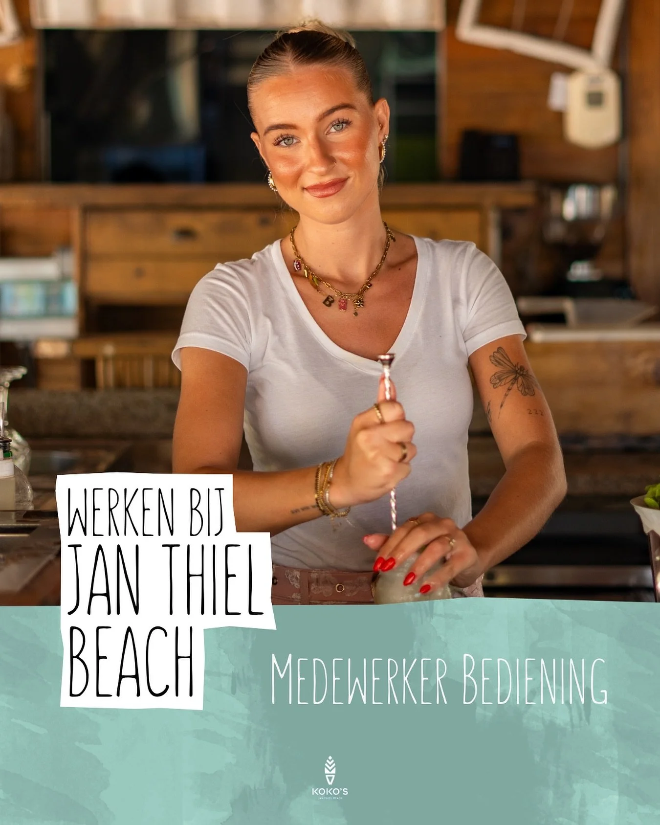 Koko&rsquo;s is op zoek naar nieuwe personeel voor de bediening. Ben jij super sociaal en kan jij de hele dag op je voeten staan? Dan zoeken wij jou! ✨

📩Stuur je CV + motivatie naar HR@janthielbeach.com en wie weet sta jij binnenkort bij ons op het