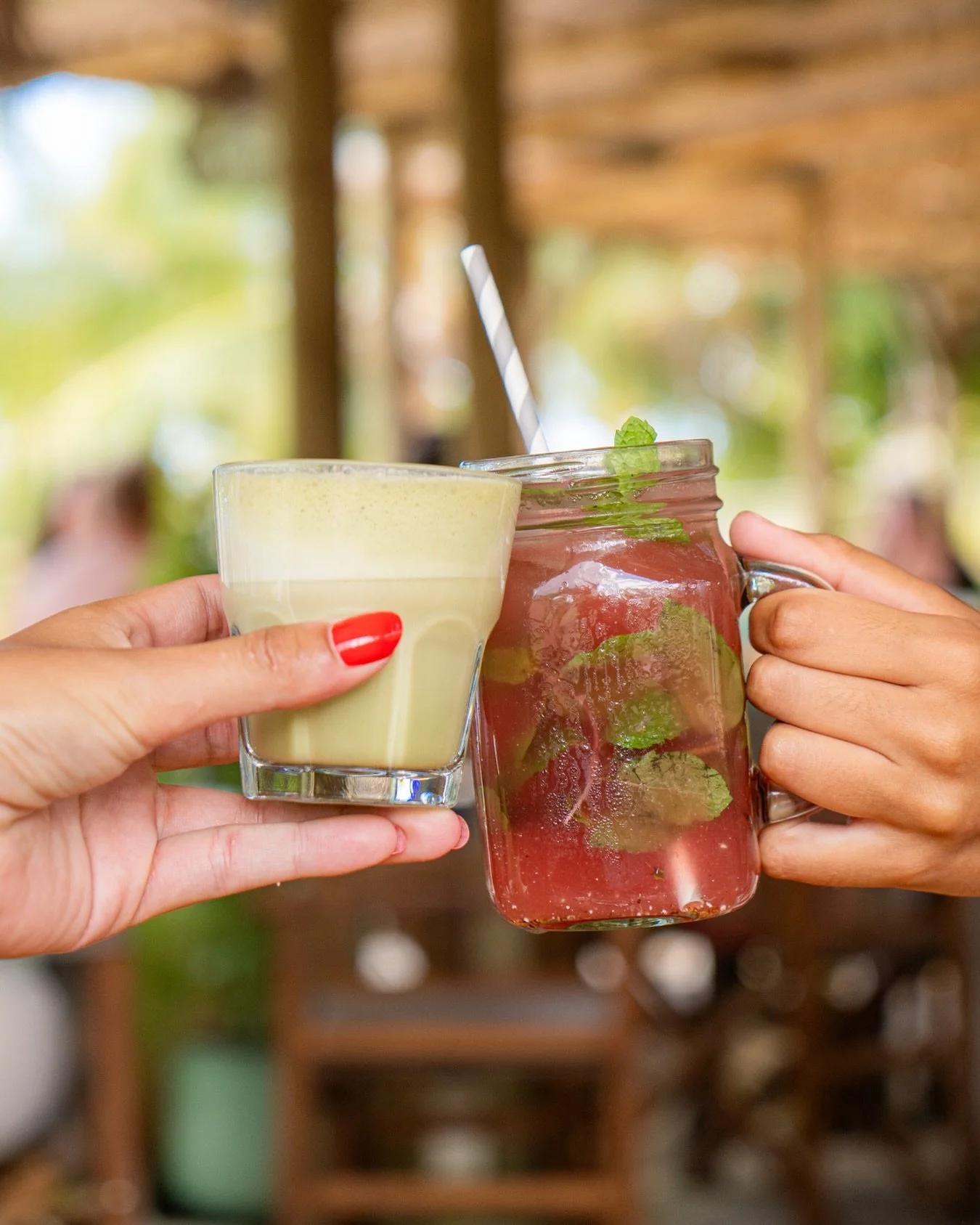 Two juices, one plan: sit down, cool off, stay longer than you meant to. 🌴🧃

 What&rsquo;s your go-to&hellip; ginger, mango, pineapple, orange?