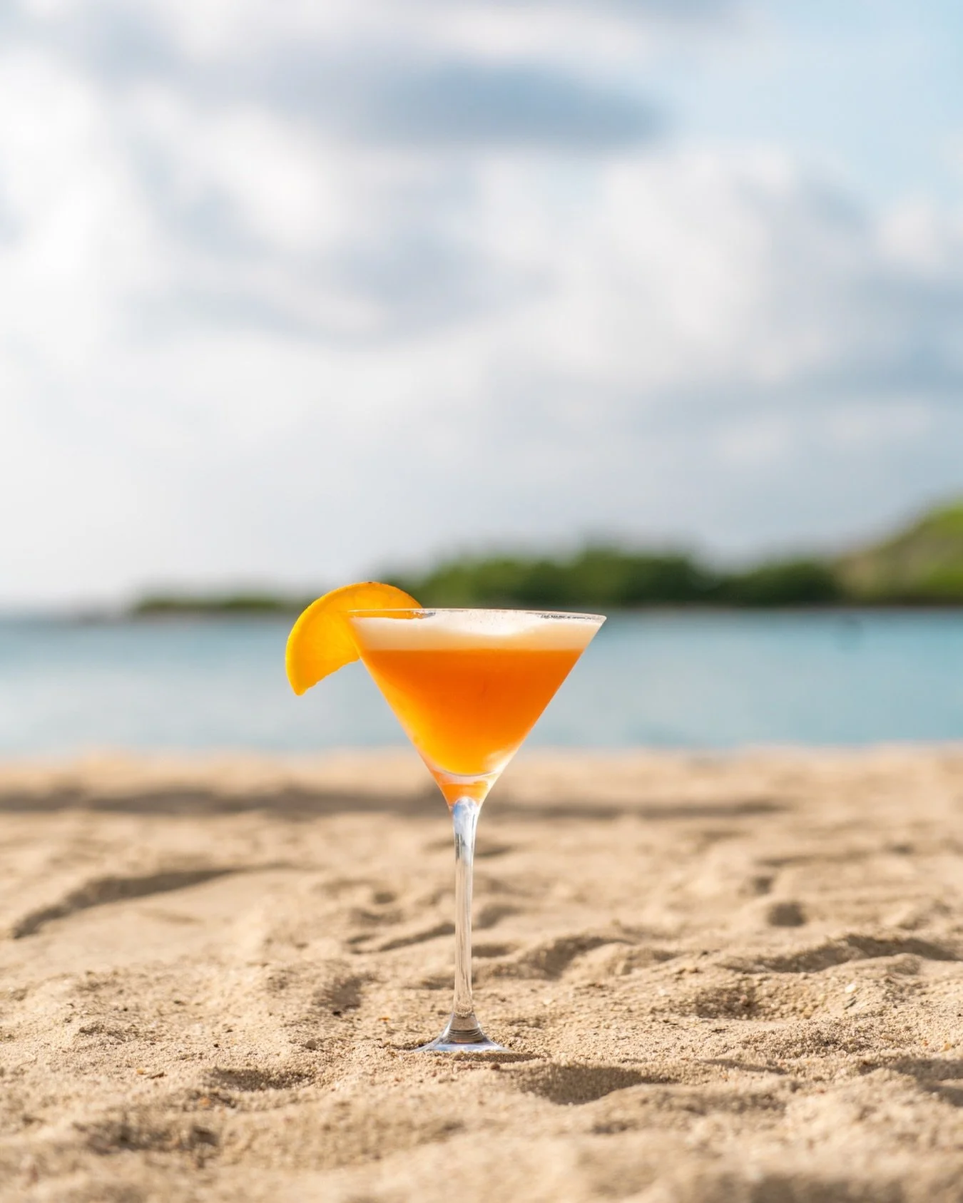 Sunset in a glass, right by the shoreline of Zanzibar