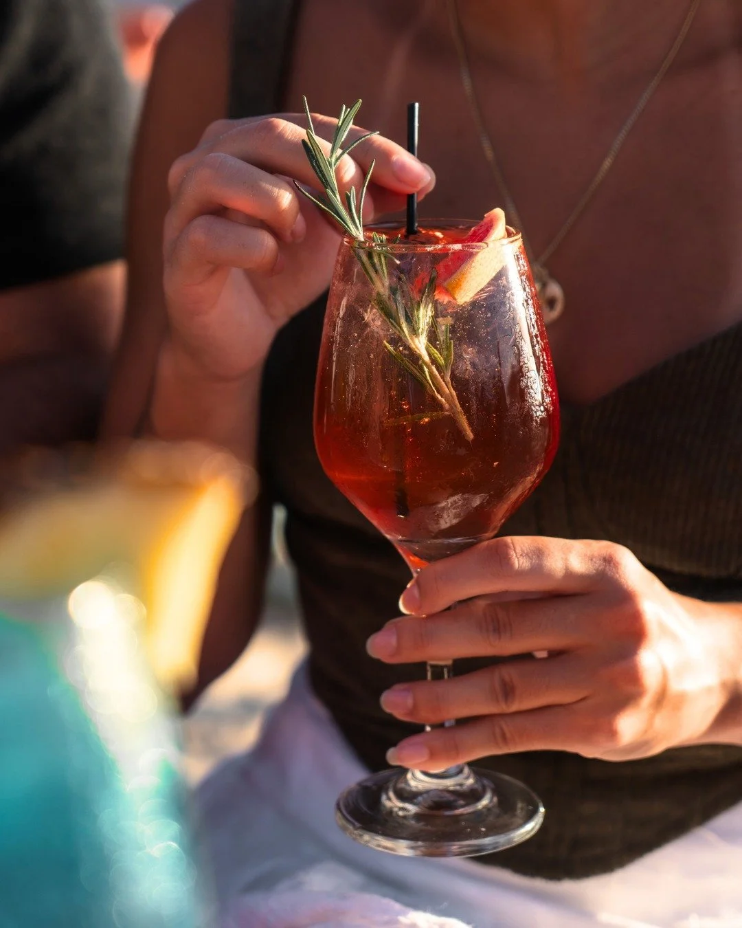 Cold, glowing, and topped with citrus and rosemary. 

#beachsunset #oceanview #janthielbeach #curacao #beachlife