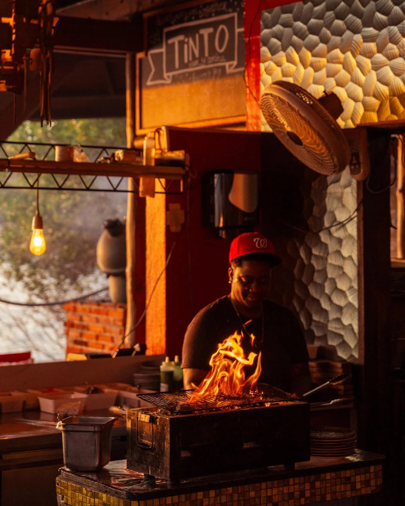 Meet out staff, this is one of those views where dinner is already happening before it reaches the table.