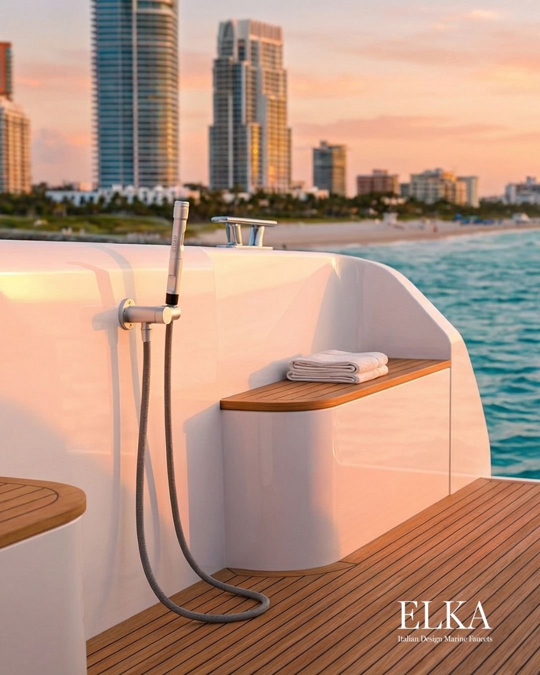 Harmony in every detail. 
The DO.2017A in anodized aluminum isn't just an accessory; it&rsquo;s an extension of the yacht&rsquo;s architecture. Its matte finish absorbs the sunset light, proving that true elegance lies in materials that blend seamles