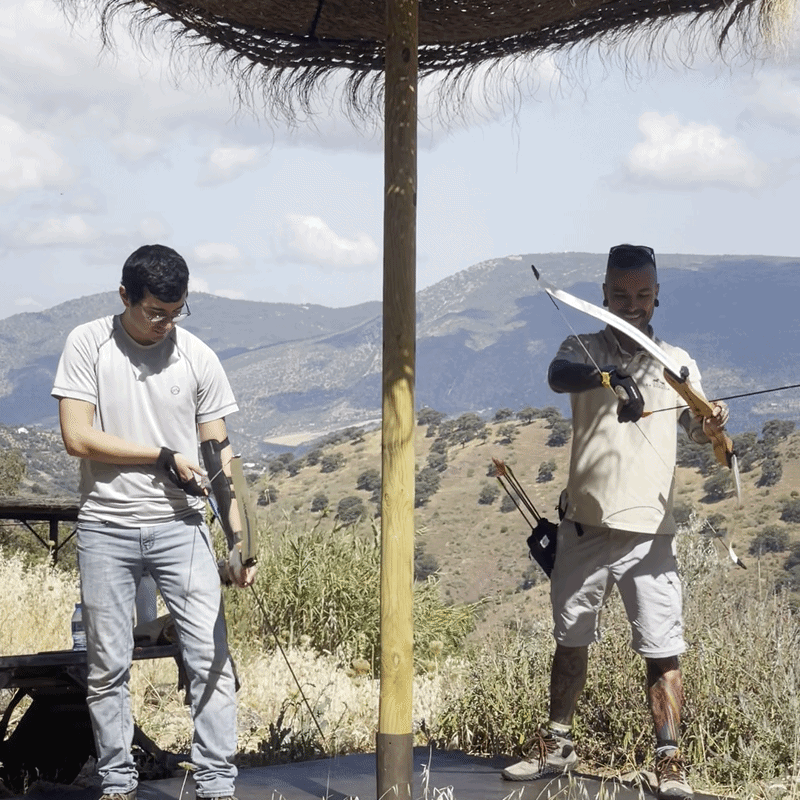 Archery at Finca La Donaira, family activities for children in nature