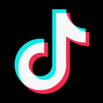 TikTok logo on a black background.