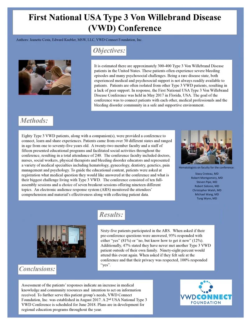 Poster 2018-First National USA Type 3 VWD Conference
