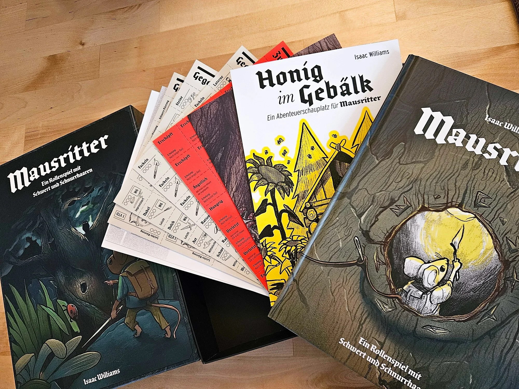 Das Spiel “Mausritter” und dazugehörige Abenteuer und Zusatzmaterialien