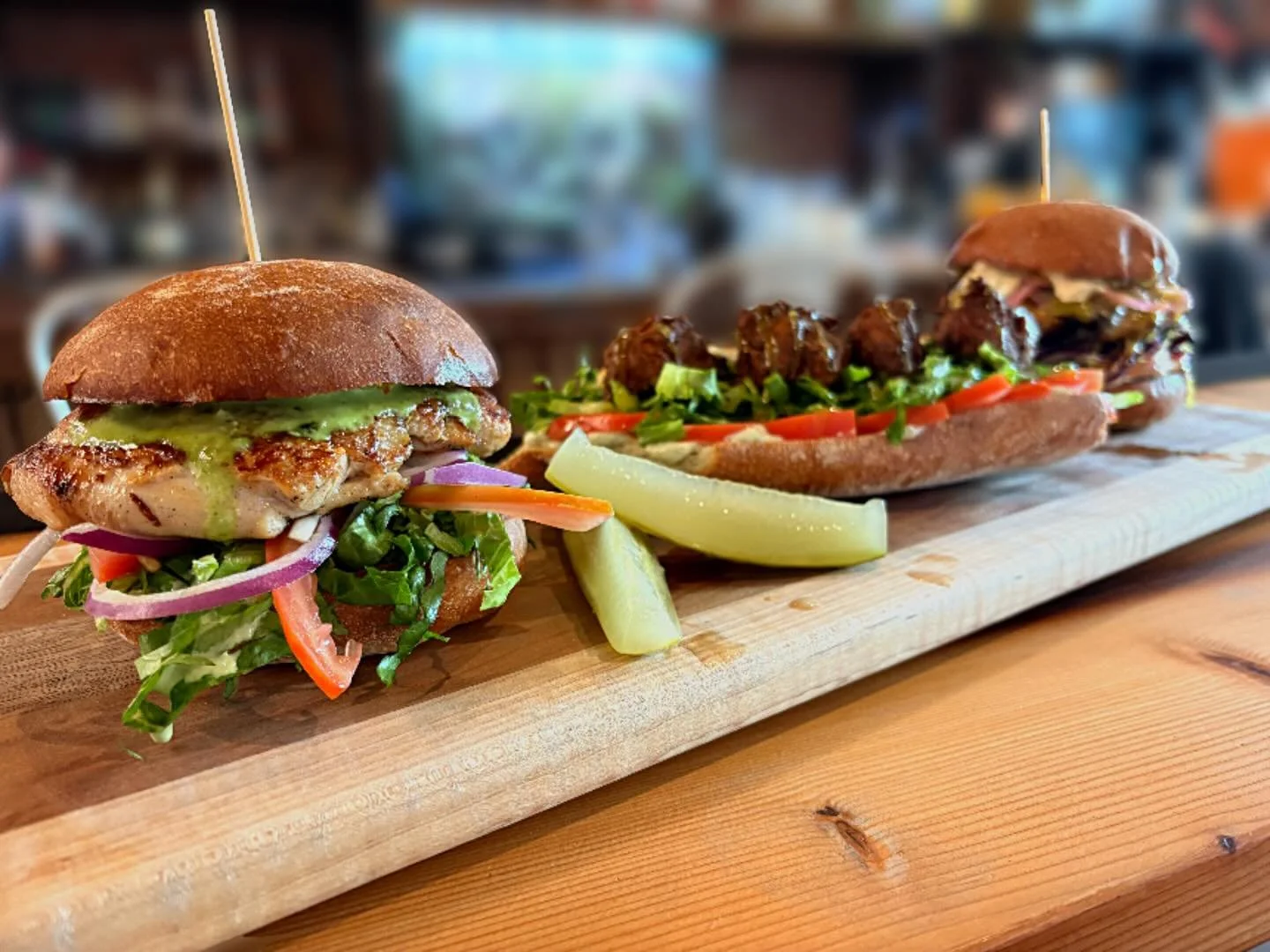 Who&rsquo;s hungry for lunch!? Our spring sandwiches are so 🔥🔥🔥 you might want to consider stopping by to snag one.

From left to right: 

❤️&zwj;🔥 Grilled Chicken Sandwich: marinated chicken thigh, lemon-herb aioli, green goddess sauce, lettuce,