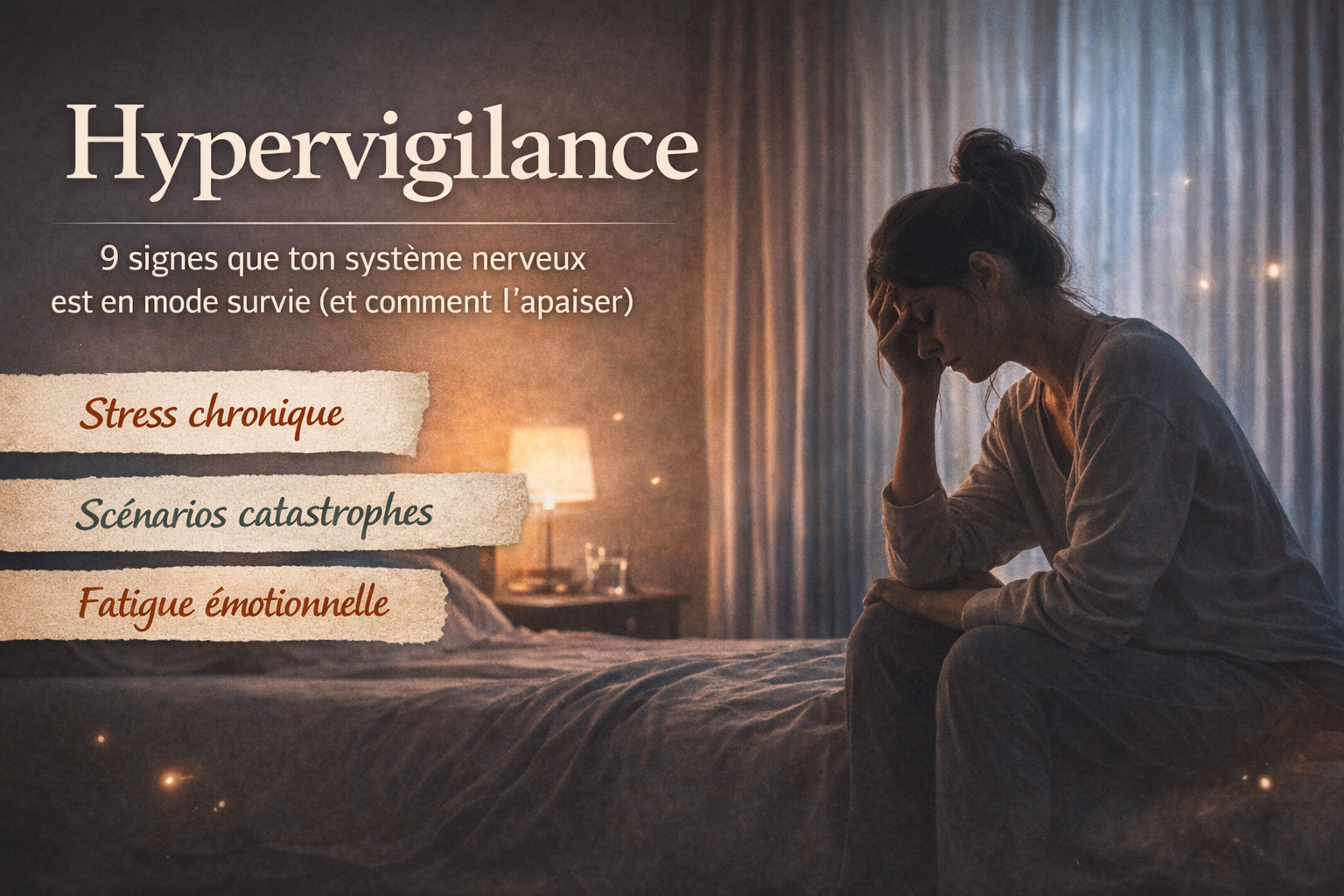 Hypervigilance : 9 signes que ton système nerveux est en mode survie (et comment l’apaiser)
