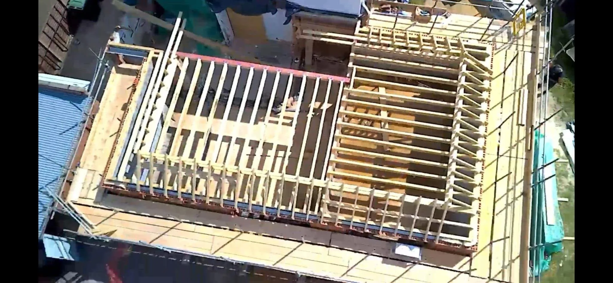 Single story extension roof