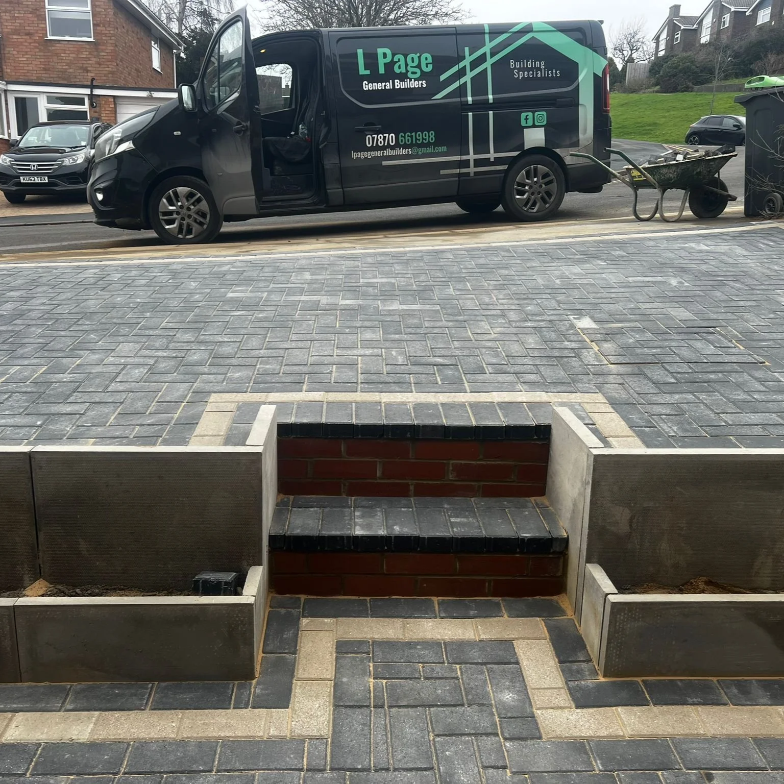 Driveway project by L Page Construction Bedford
