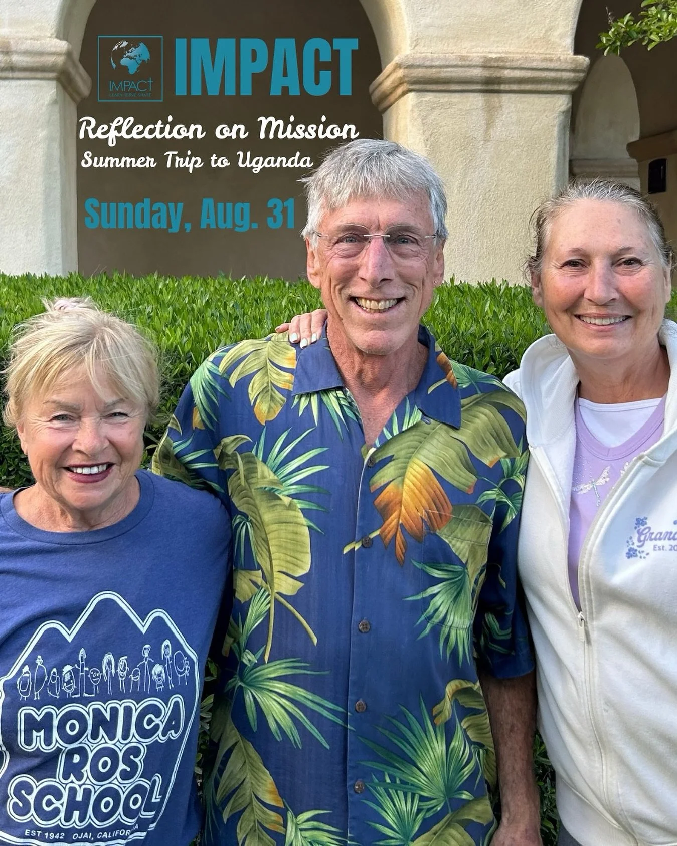 This Sunday we will have a reflection on the Uganda Mission trip with Impact! It will take place during all worship services and at 4:00pm in the sanctuary with refreshments afterwards