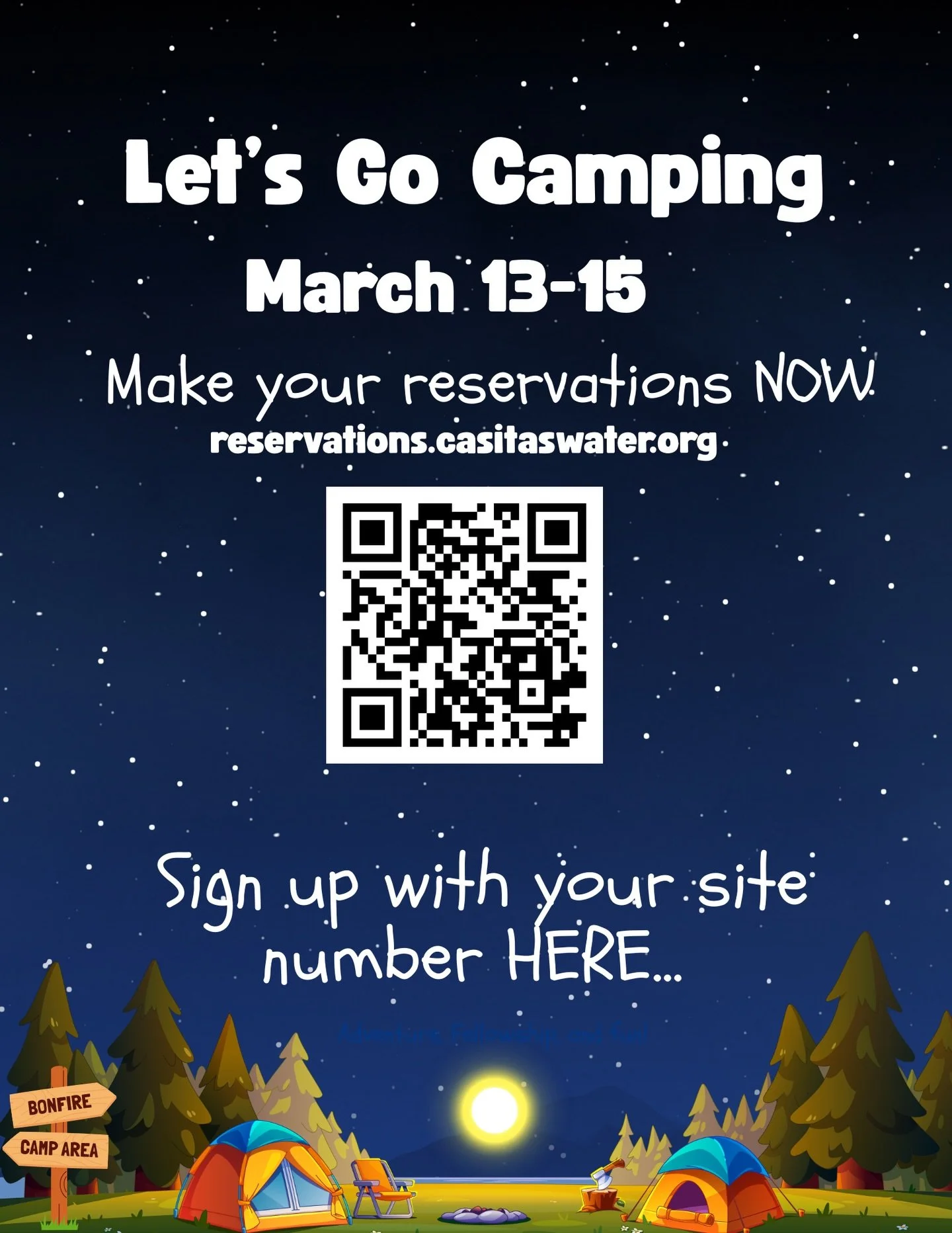 You&rsquo;re invited to come camping with us! Come away for a weekend of faith, friendship, and fresh air.