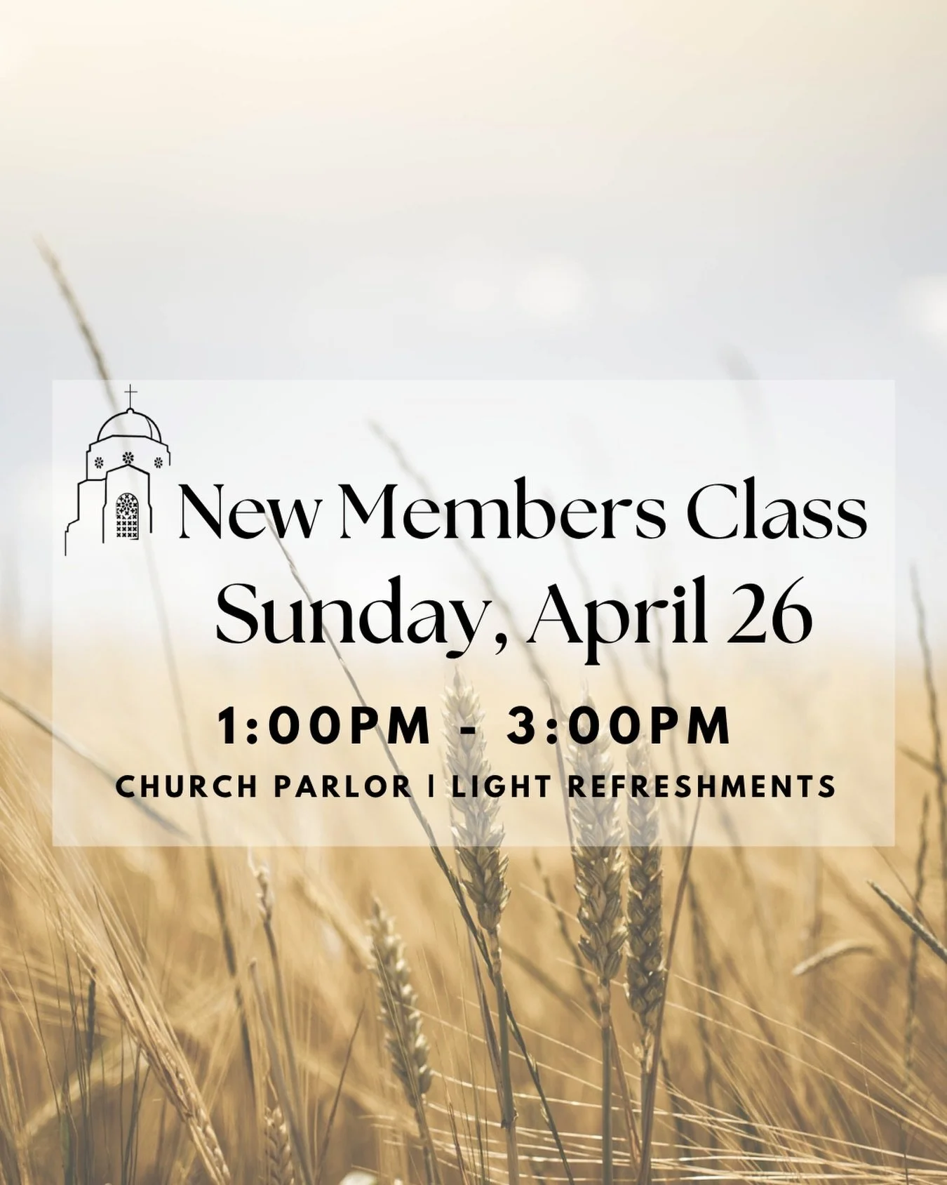 Join us for our New Members Class this Sunday 🤍 All are welcome!