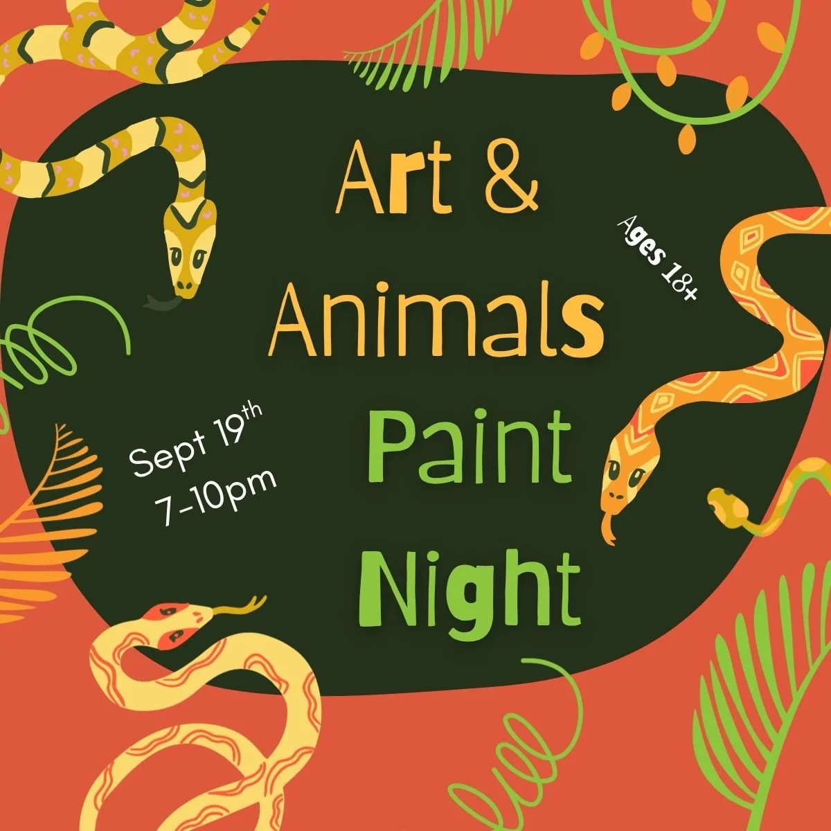 Art & Animals - Paint Night - September 19th. 7-10pm