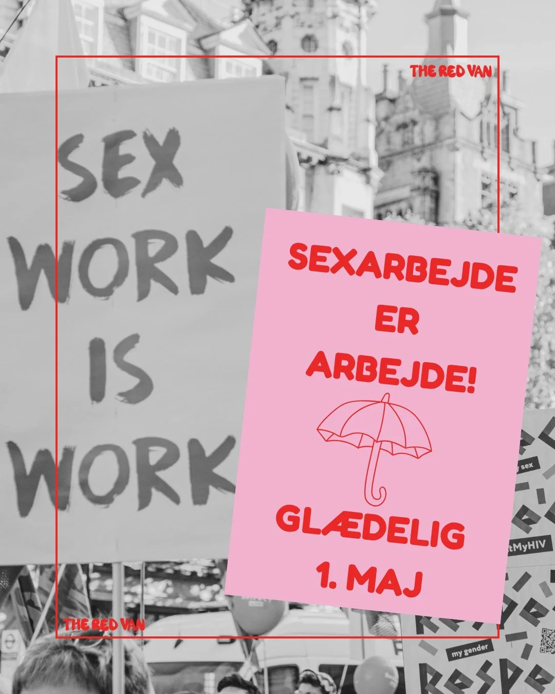 Mens vi markerer 1. maj, er det v&aelig;rd at huske: Arbejdernes kampdag g&aelig;lder ogs&aring; sexarbejdere ☂️💜

Der er stadig lang vej igen, f&oslash;r lovgivningen sikrer retf&aelig;rdige og trygge arbejdsforhold for alle sexarbejdere i Danmark.
