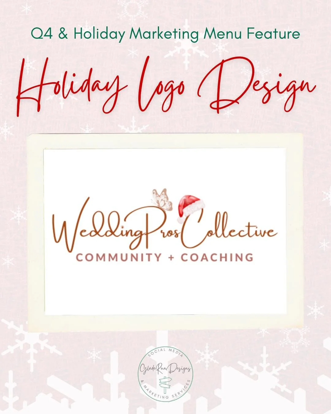A holiday brand refresh doesn&rsquo;t require a full rebrand, sometimes a seasonal twist is all you need to stand out.

This Holiday Logo Design created for Wedding Pros Collective is a great example of how a festive update can make your brand feel f