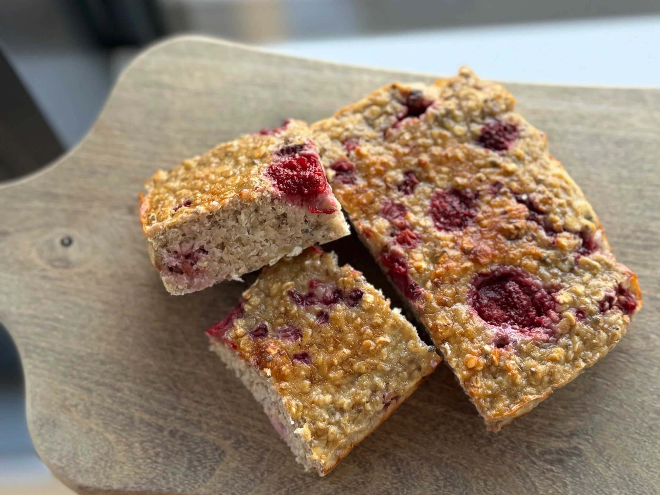 Havrebar med hindbær 