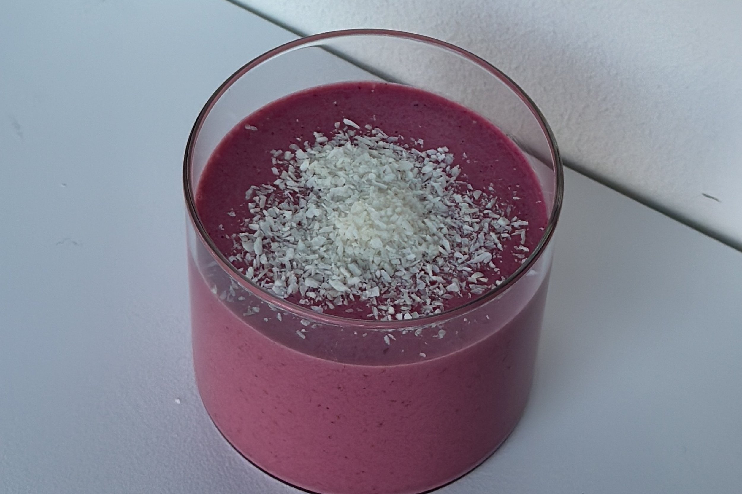 Proteinsmoothie med hindbær
