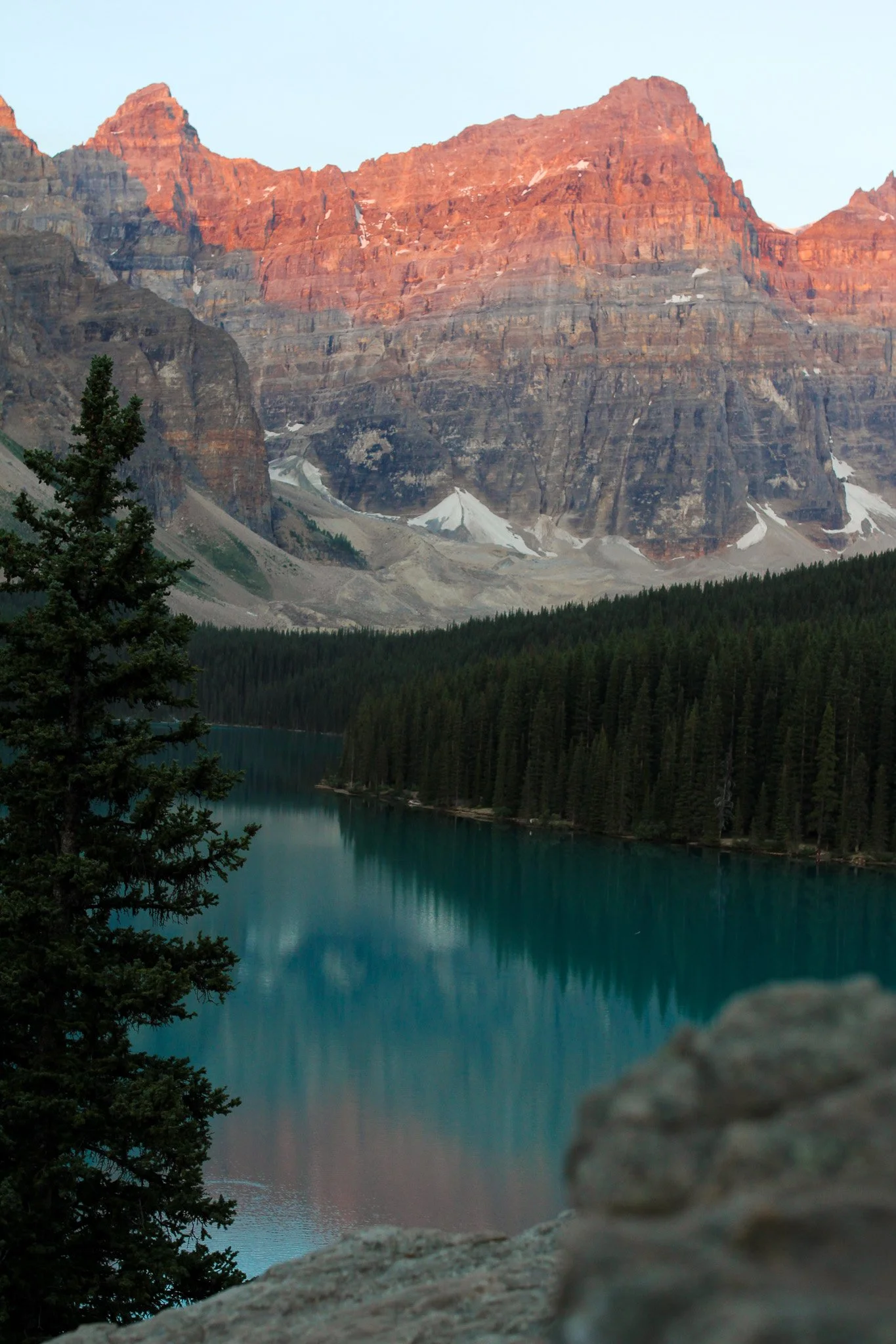 Lake Moraine at Sunrise