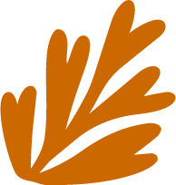 An abstract illustration of a yellow botanical shape
