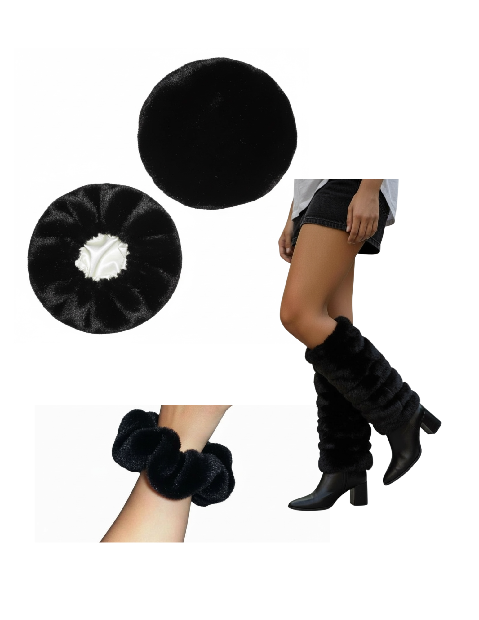 Mink Mob: Fur Bonnet Set