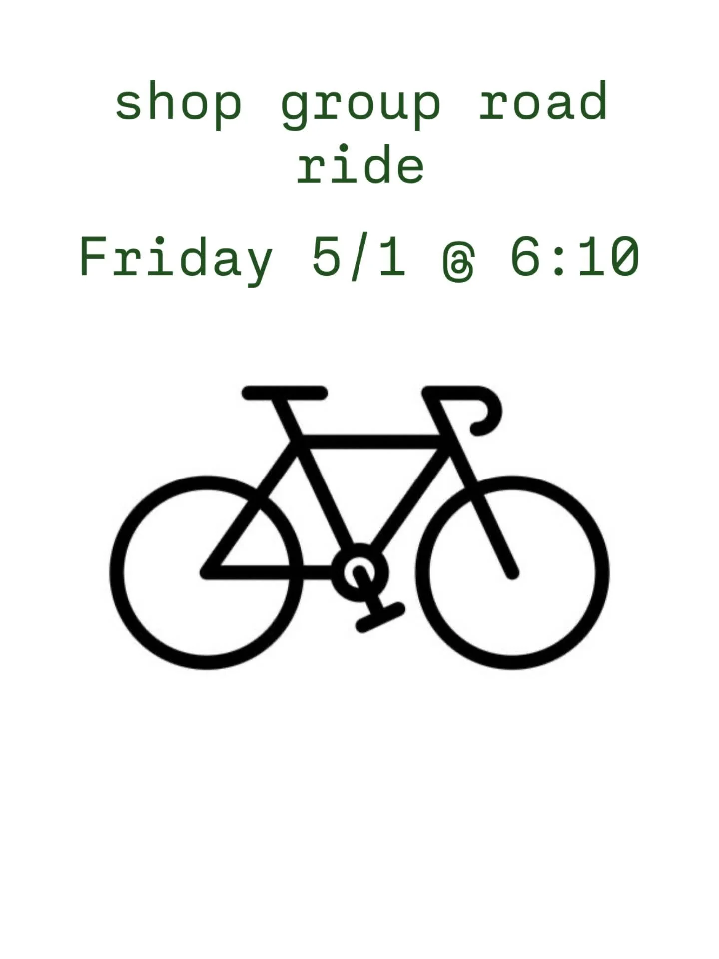 Pull out your road bike and ride with us! Meet at Backcountry Bike and Ski at 6:10pm on 5/1. Follow the Strava link for more info!  https://strava.app.link/kXBbJZrmM2b