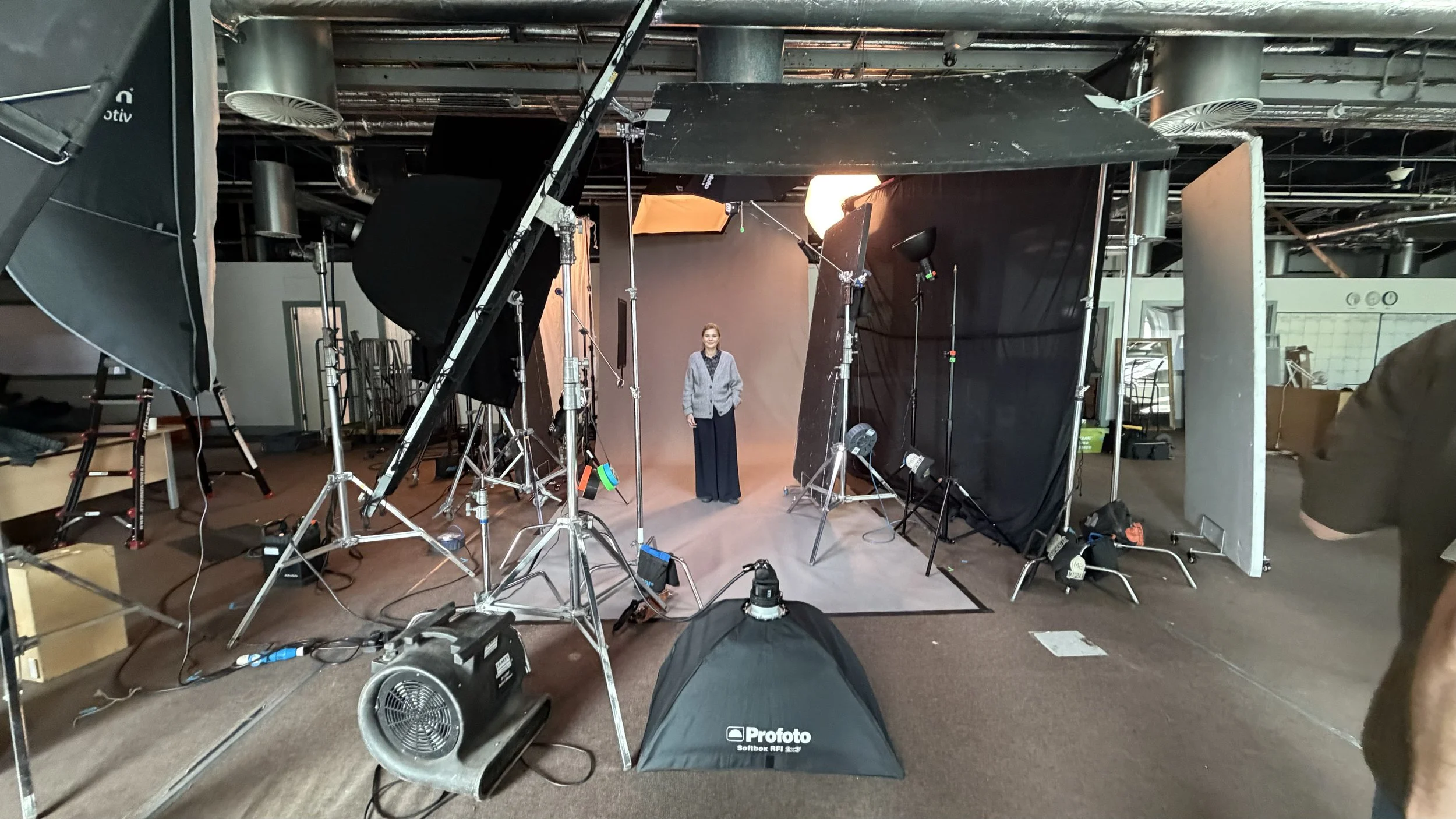 Profoto lighting setup on a film and TV stills shoot in Ireland