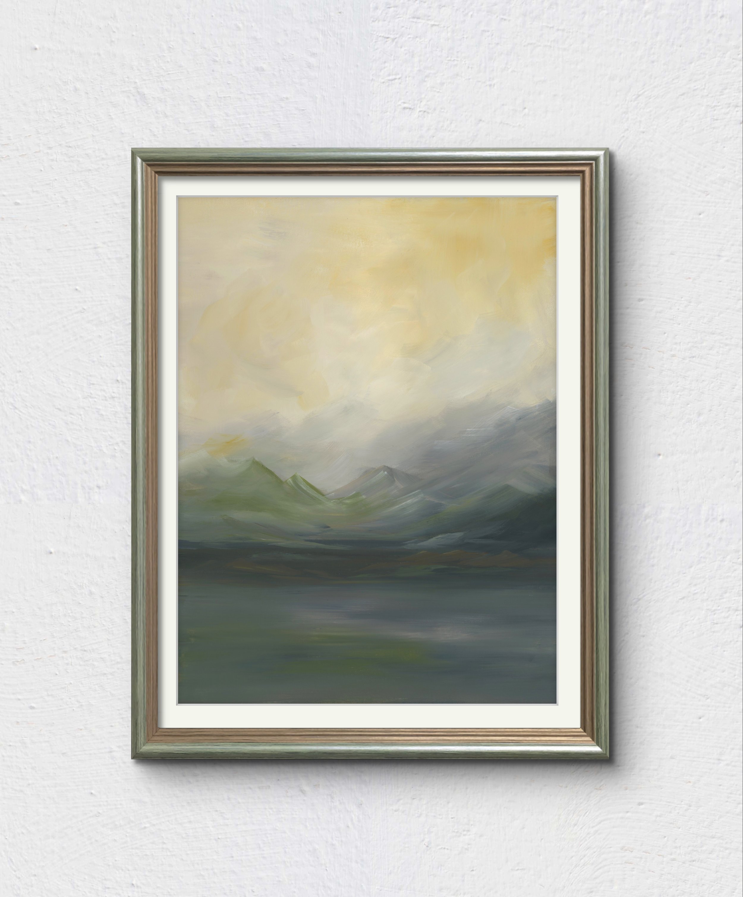Moody Green Landscape Print