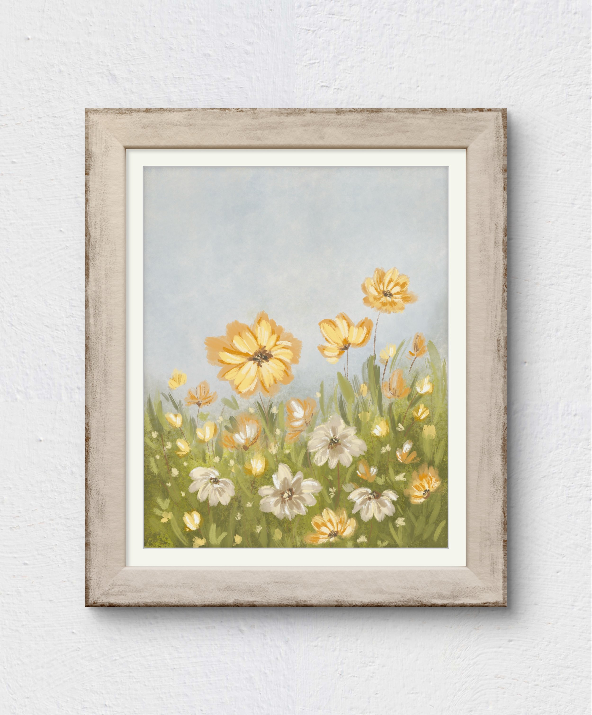 Yellow Spring Field Print