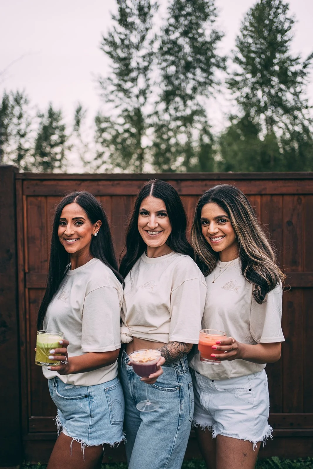 Friendly customers enjoying custom cocktails