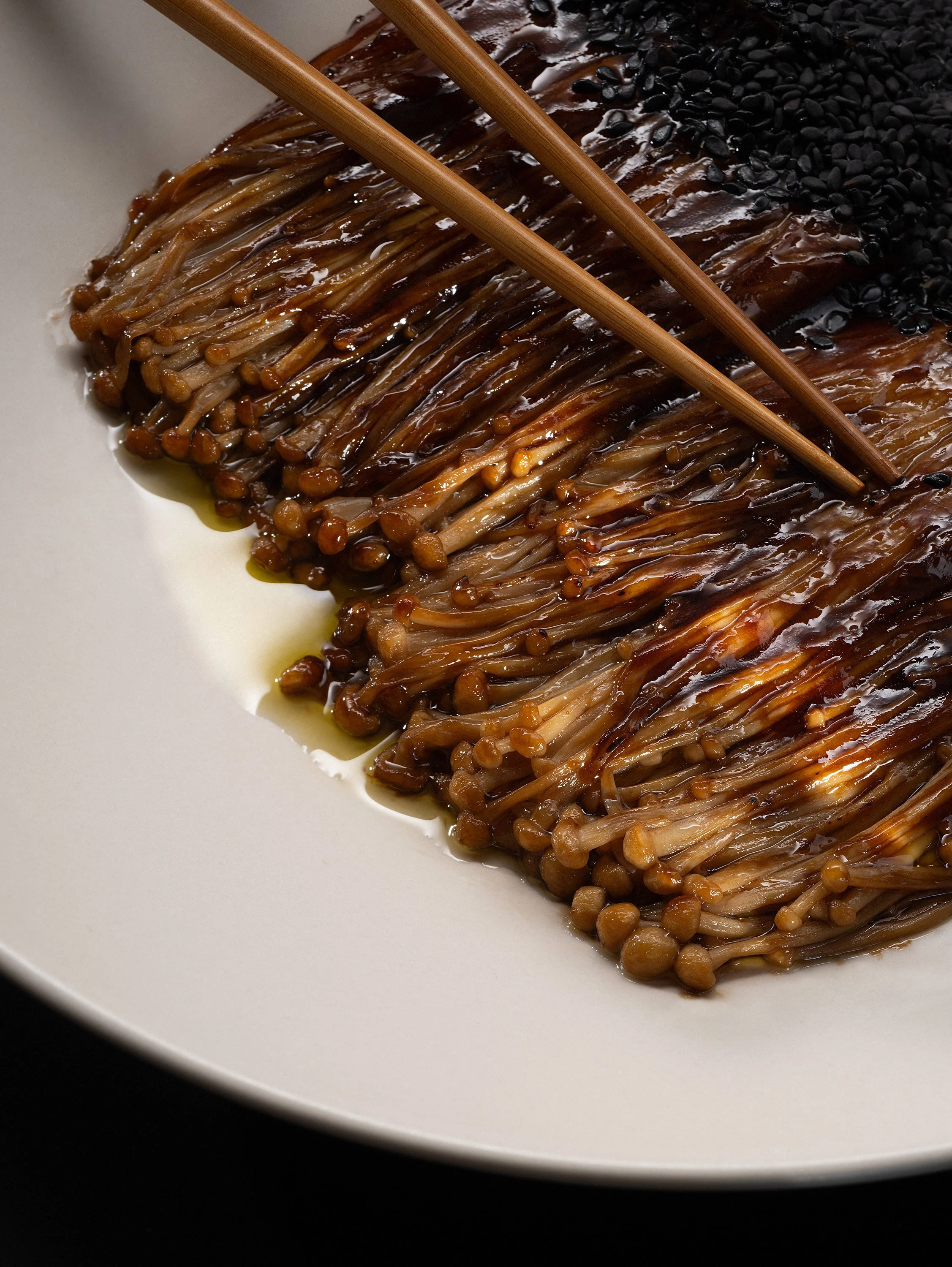 Braised Enoki Mushrooms