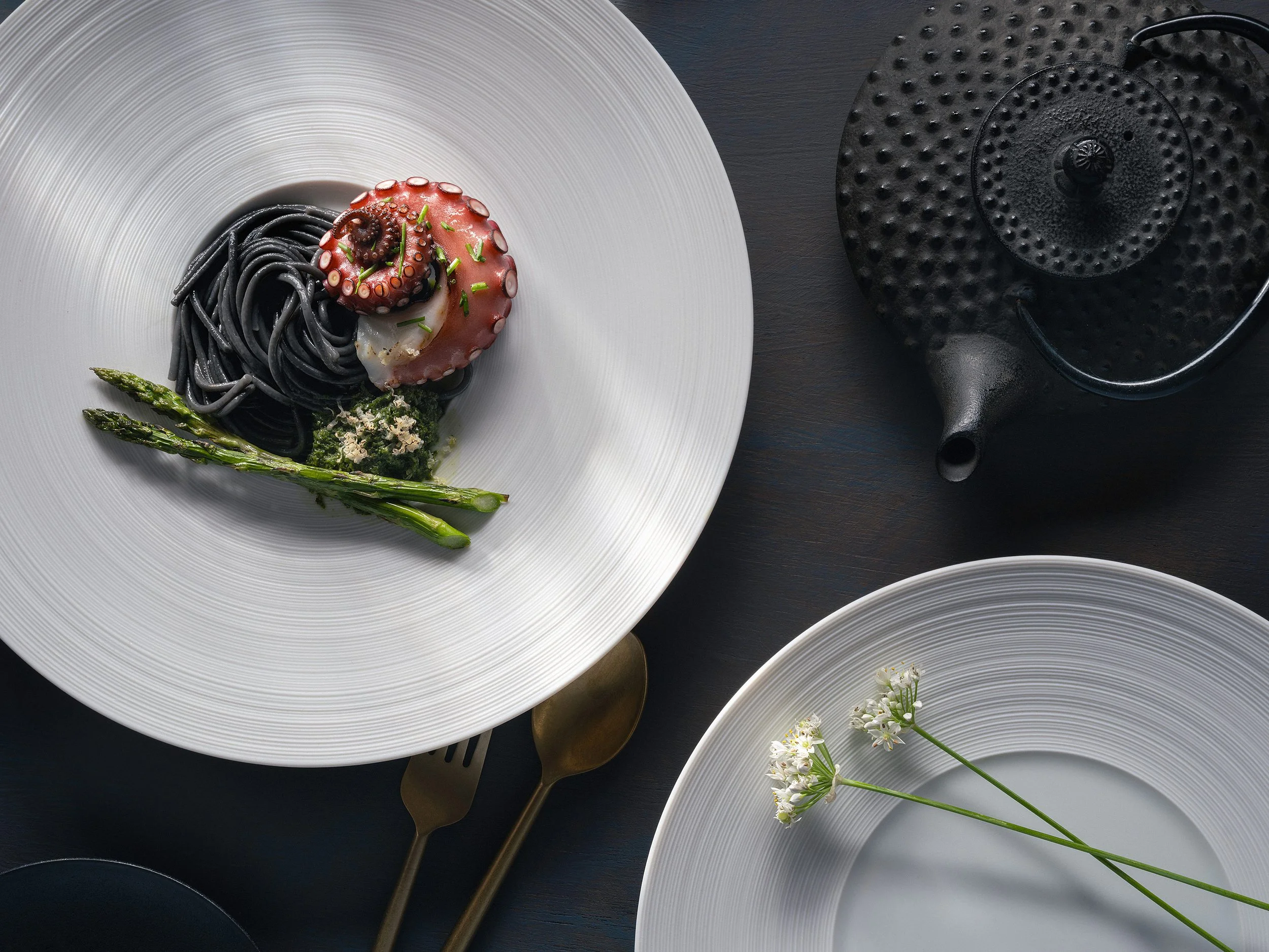 Octopus & Black Pasta